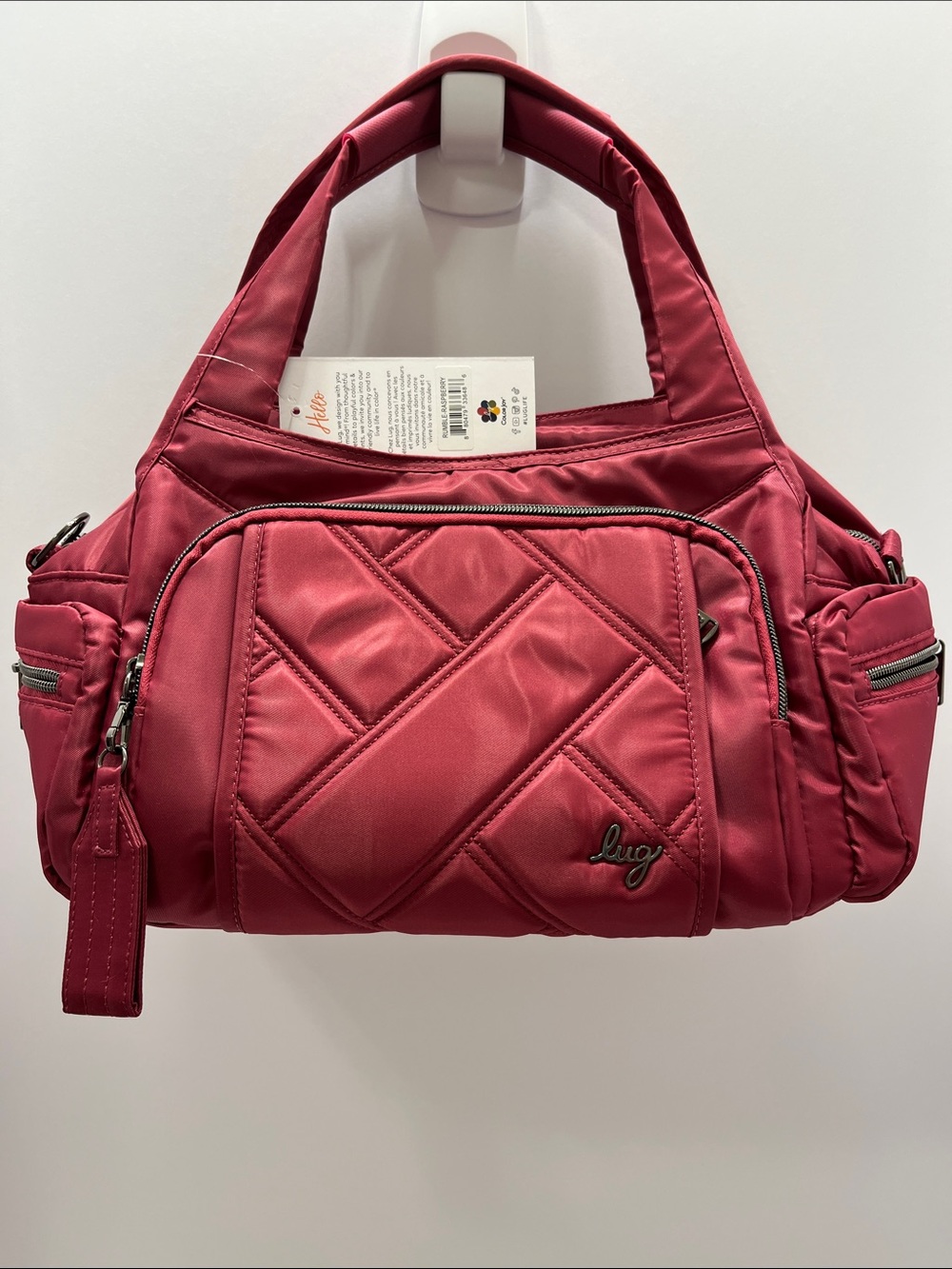 LUG - Rumble Satchel (Shoulder/Crossbody) Bag in Raspberry